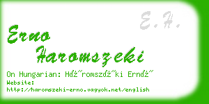 erno haromszeki business card